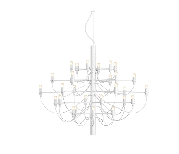 Flos 2097/30 Frosted Bulbs Lampada a sospensione 88 cm a bulbi opachi bianco opaco