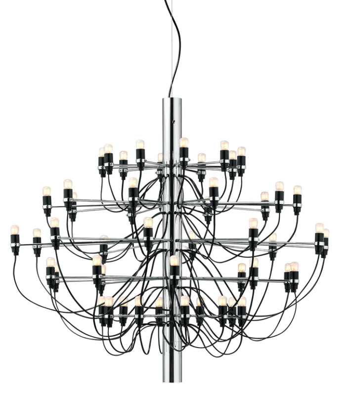 Flos 2097/50 Frosted Bulbs Lampada a sospensione 100 cm a bulbi opachi ottone cromo