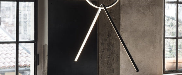 Flos Arrangements Broken Line Lampada a sospensione 102 cm Nero Opaco