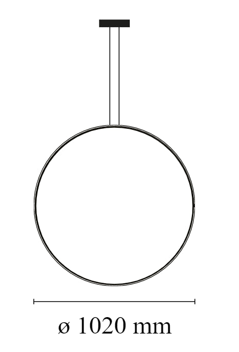 FLOS Arrangements Round Medium Lampada sospesa 102 cm nero opaco