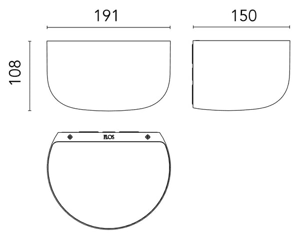 Flos Bellhop Wall Up Lampada LED da parete a luce indiretta da interno Gialla