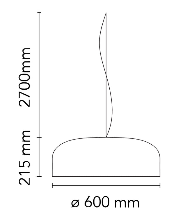 Flos Smithfield Suspension Pro Lampada led 60 cm da soffitto a luce diretta in alluminio Rosso