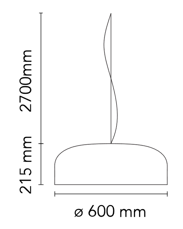 Flos Smithfield Suspension Pro Lampada led sospesa Rosso, vista posteriore con attacco elettrico