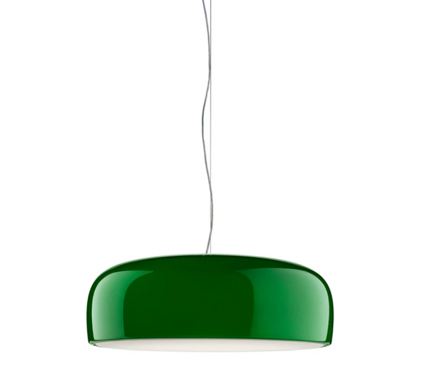 Flos Smithfield Suspension Lampada a Sospensione verde, particolare del diffusore luminoso