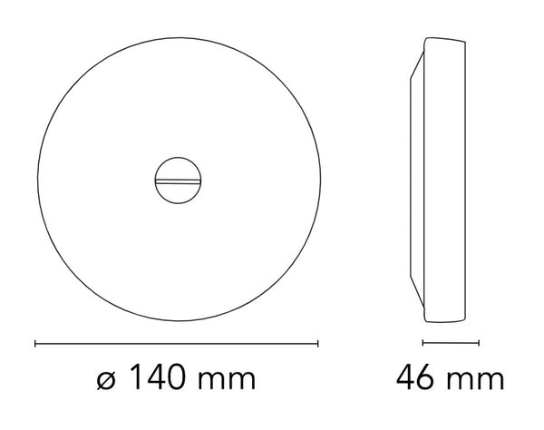 Flos Mini Button Lampada Da Parete/soffitto 14 cm a luce diffusa in vetro opalino bianco