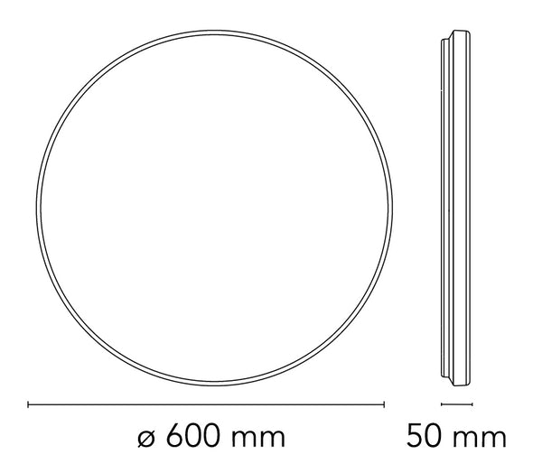 Flos Clara Lampada da parete e soffitto 60 cm a luce diffusa senza cornice in policarbonato bianco