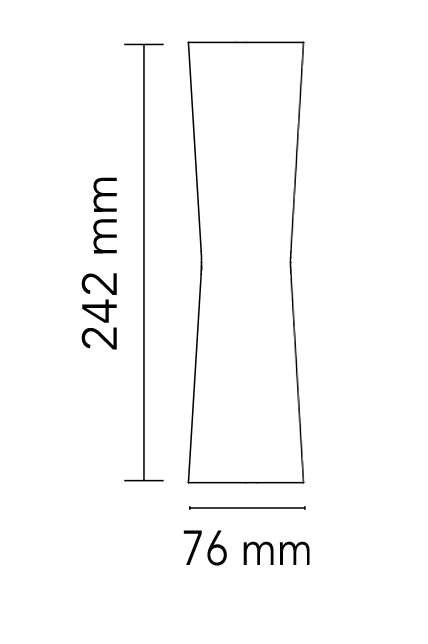 Flos Clessidra 20+20 Lampada a muro 637 lm in alluminio Grigio