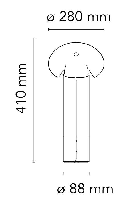 Flos Chiara Table Lampada da tavolo 41 cm in alluminio Pink Gold con bordo ossido rosso