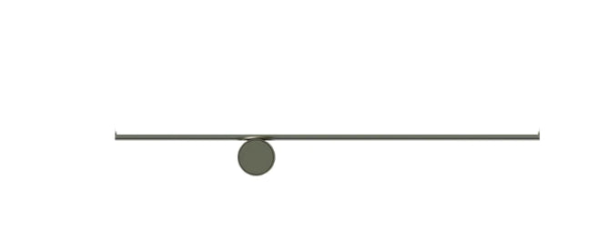 Flos Coordinates Wall 1 Lampada orizzontale da parete a luce diffusa Argent Moon