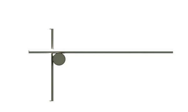 Flos Coordinates Wall 2 Lampada verticale e orizzontale da parete Argent Moon