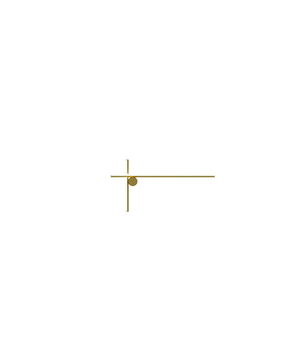 Flos Coordinates Wall 2 Lampada da parete a luce diffusa 24w 2700k in alluminio Champagne
