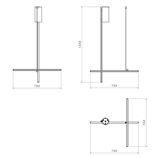 Flos Coordinates Ceiling 1 CLIII Lampada a Sospensione champagne Anodizzato