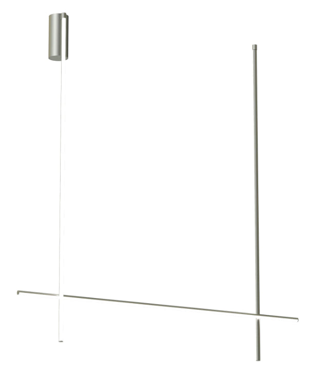 Flos Coordinates Ceiling Long 2 Lampada led a sospensione a luce diffusa Argent Moon