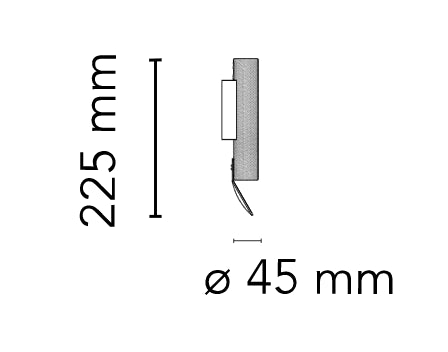 Flos Flauta H225 Spiga Lampada indoor a Parete a biemissione Anodized Copper