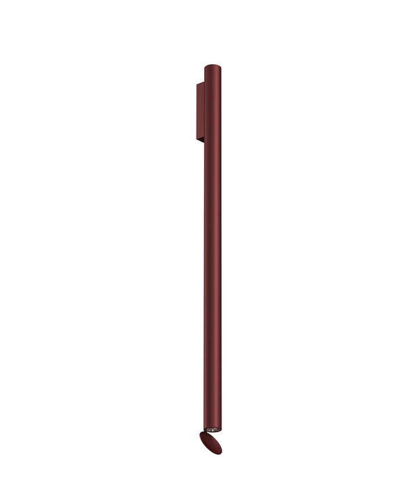 Flos Flauta H1000 Spiga Lampada indoor 100 cm Da Parete a biemissione Anodized Ruby Red