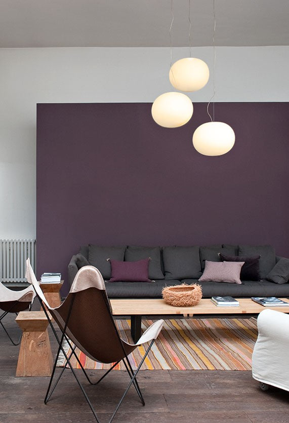 Flos Glo-Ball Suspension 2 Lampada a Sospensione 45 cm a luce diffusa in acciaio e vetro soffiato Bianco