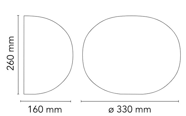 Flos Glo-Ball Wall Lampada 33 cm a parete in vetro Bianco