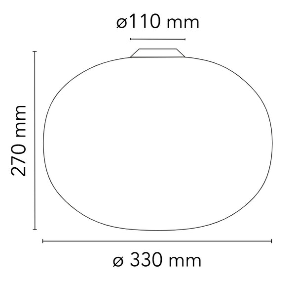 Flos Glo-Ball Ceiling 1 Lampada 33 cm parete soffitto bianco