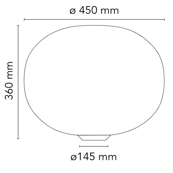 FLOS Glo-ball Basic 2 Lampada da tavolo 45 cm bianco