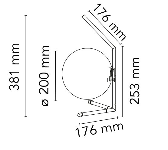 FLOS IC Lights Table 1 Low Lampada da tavolo 20 cm a luce diffusa in ottone spazzolato