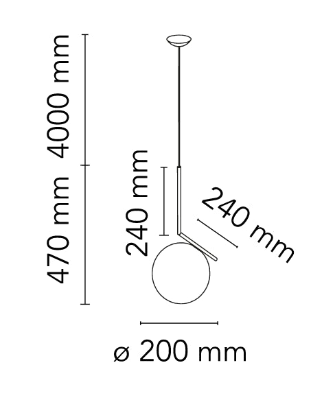 Flos IC Lights Suspension 1 Lampada a sospensione in Ottone spazzolato