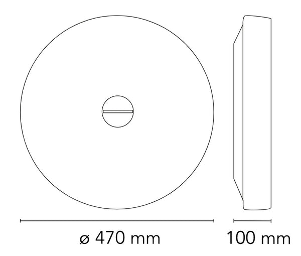 Flos Button HL Lampada a Parete o soffitto 47 cm da interno Bianco