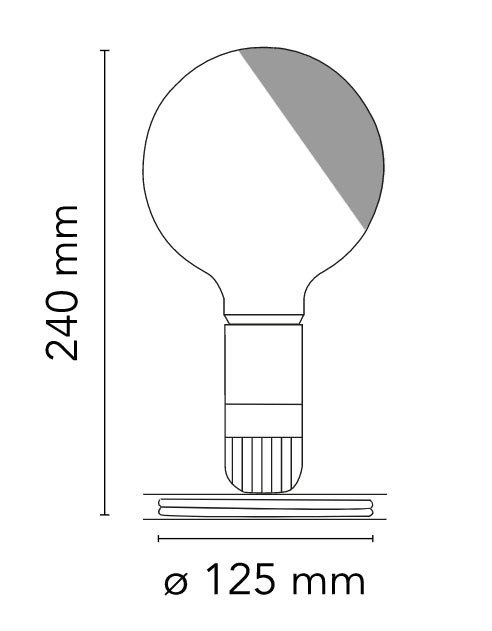 Flos Lampadina lampada da tavolo a luce diretta diffusa in alluminio e bachelite Arancione
