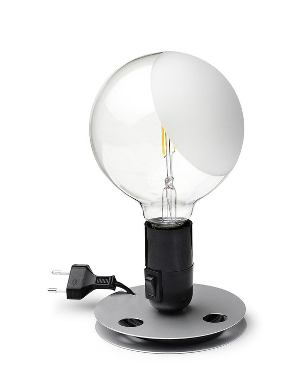 Flos Lampadina lampada da tavolo a luce diretta e diffusa in alluminio e bachelite Nero
