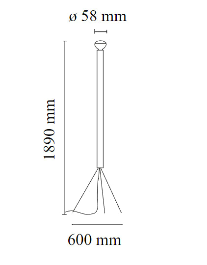 Flos Luminator F3772033 Lampada da pavimento a luce indiretta antracite