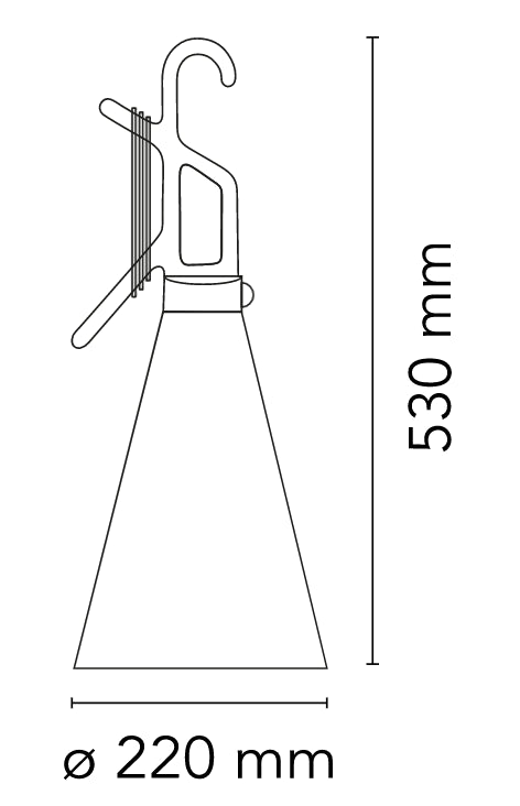 Flos Mayday Lampada multiuso arancio per interni con cavo 4,85