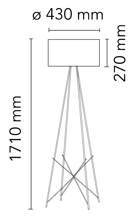 Flos Ray Floor 2 Lampada a pavimento bianco lucido con dimmer