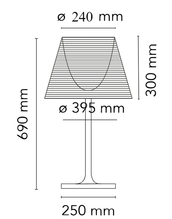 Flos KTribe Table 2 Lampada da tavolo in alluminio e Tessuto