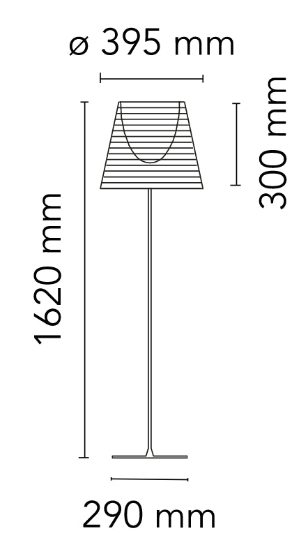 Flos Ktribe Floor 2 Lampada a pavimento Argento Alluminizzato con dimmer