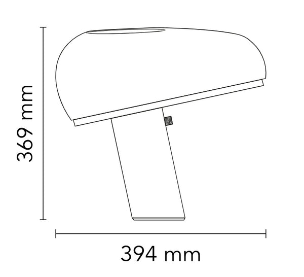 Flos Snoopy Lampada Da Tavolo arancio con Base In Marmo Di Carrara