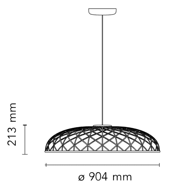 Flos Skynest Suspension lampada a sospensione a luce diffusa almond