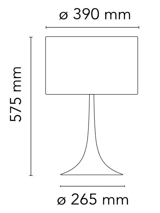 Flos Spun Light Table 1 Lampada da tavolo H 57 metallo Nero lucido
