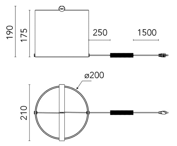 Flos To-tie T1 Lampada da tavolo a luce diffusa Anodizzato Nero