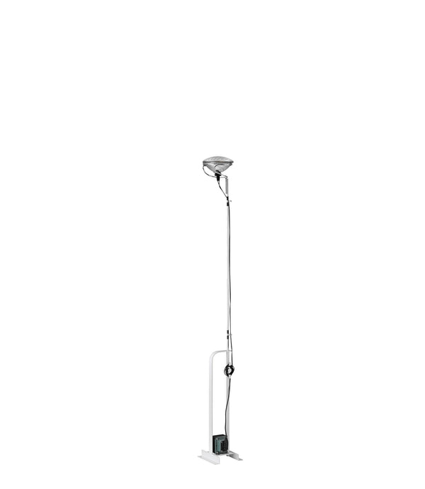 Flos Toio Led Lampada a Pavimento regolabile in acciaio bianco