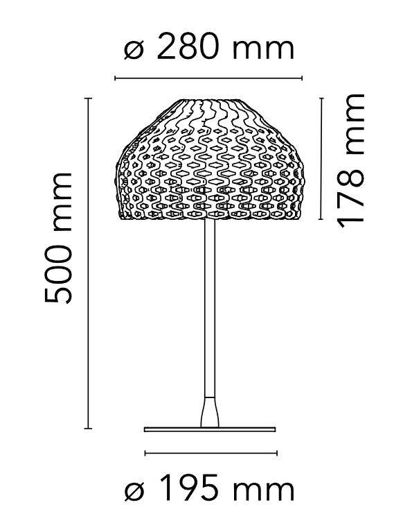 Flos Tatou Table Lampada Grigio Ocra da tavolo a luce diffusa