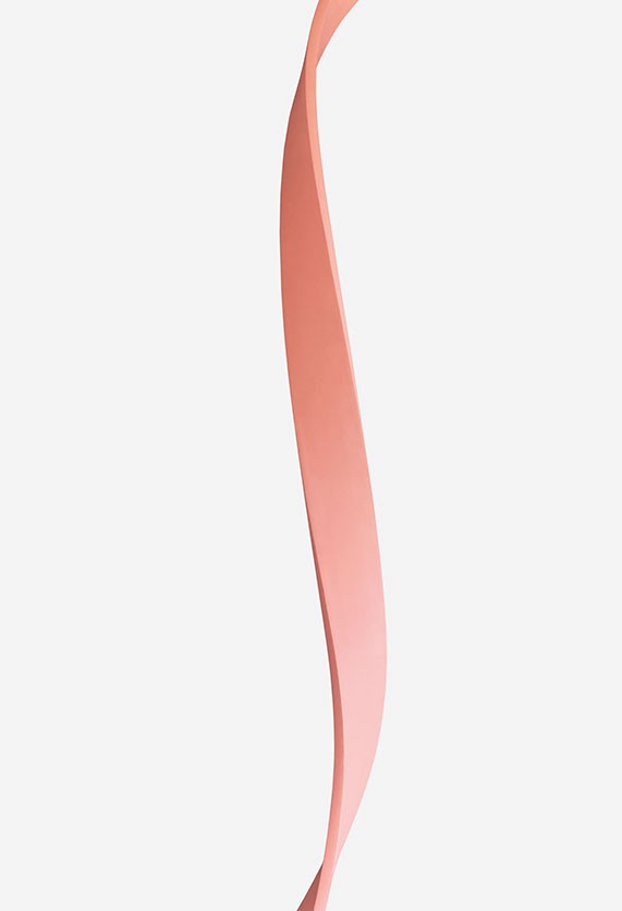 Flos Wireline Lampada led 130 cm a sospensione e luce diffusa in vetro trasparente con cavo in gomma Rosa