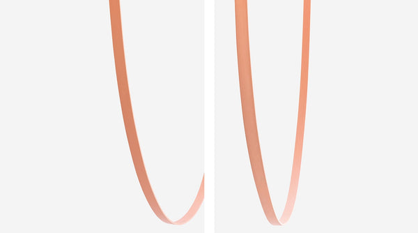 Flos Wireline Lampada led 130 cm a sospensione e luce diffusa in vetro trasparente con cavo in gomma Rosa