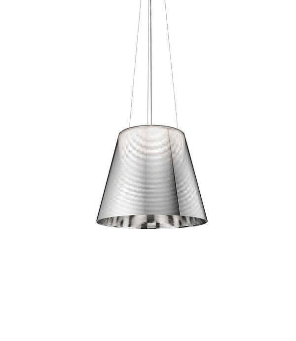 Flos KTribe Suspension 3 Lampada A Sospensione 55 cm a luce diffusa con diffusore esterno Argento Alluminizzato