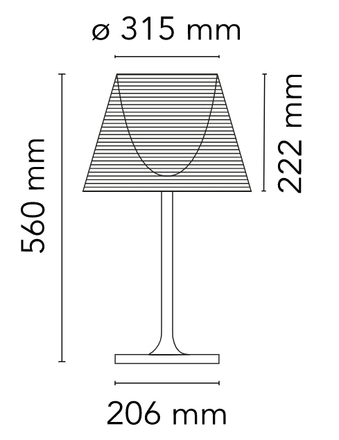 Flos KTribe Table 1 Lampada da tavolo 56 cm diffusore Fume