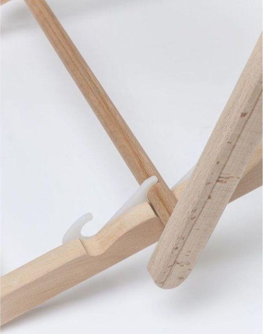 Bright Summer Sedia a sdraio pieghevole da esterno giardino terrazza in legno di faggio e cotone beige