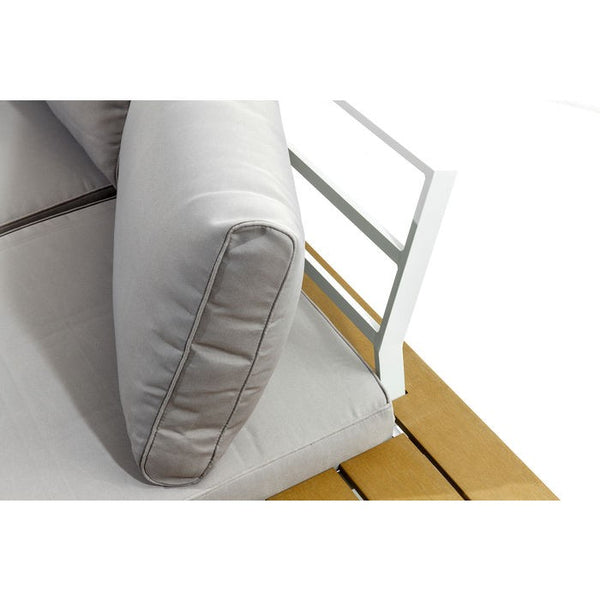Kare Design Holiday salotto angolare da Esterno Giardino Grigio Bianco