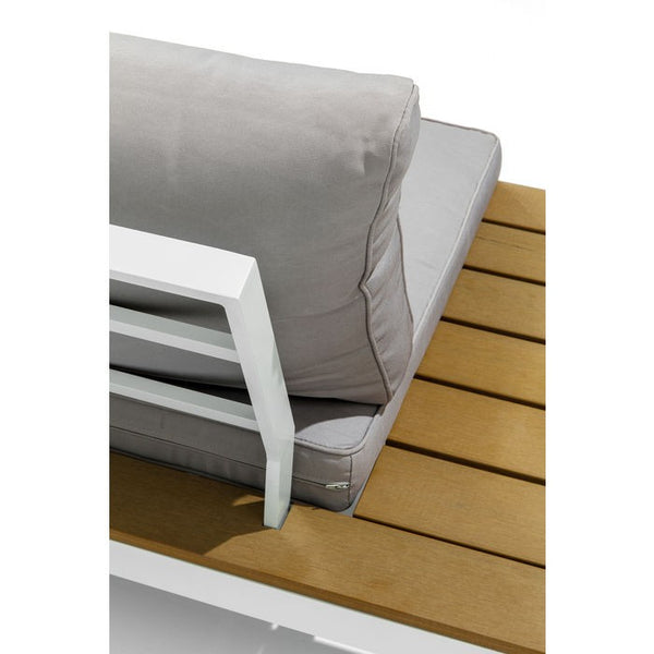 Kare Design Holiday salotto angolare da Esterno Giardino Grigio Bianco