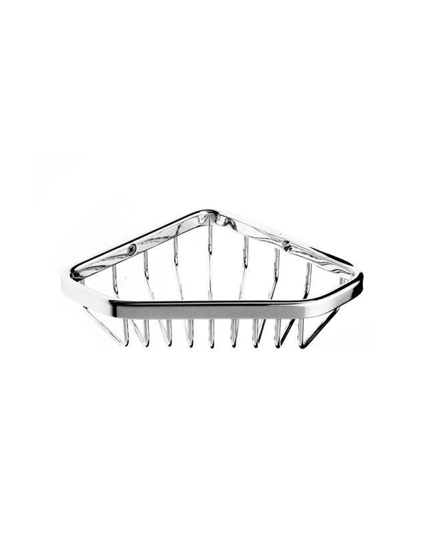 Griglia Doccia Angolare In Ottone Cromo New Line Dc5 in bagno completo, vista d'insieme dell'ambiente - Exagonshop