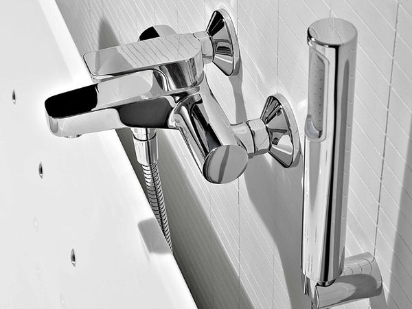 Wind Zucchetti Set Miscelatori per Lavabo Bidet e Vasca, dettaglio ravvicinato della texture antiscivolo - Zucchetti...