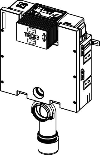 Tece TECEbox modulo WC con cassetta Uni e base piastrellabile frontale, altezza di montaggio 820 mm