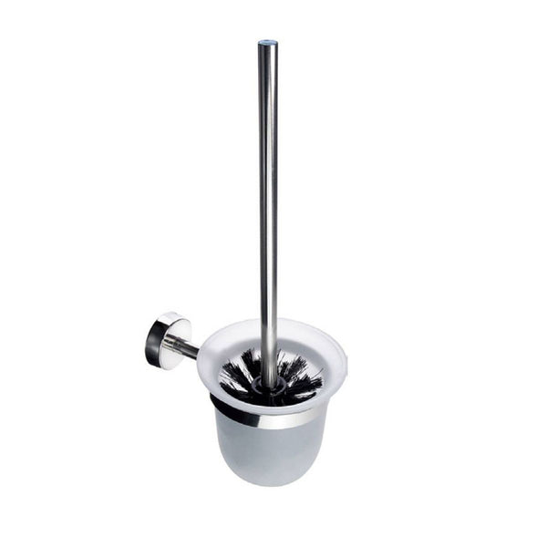 New Line Hall2 Portascopino Sospeso A Muro In Vetro Acidato e acciaio inox Cromo